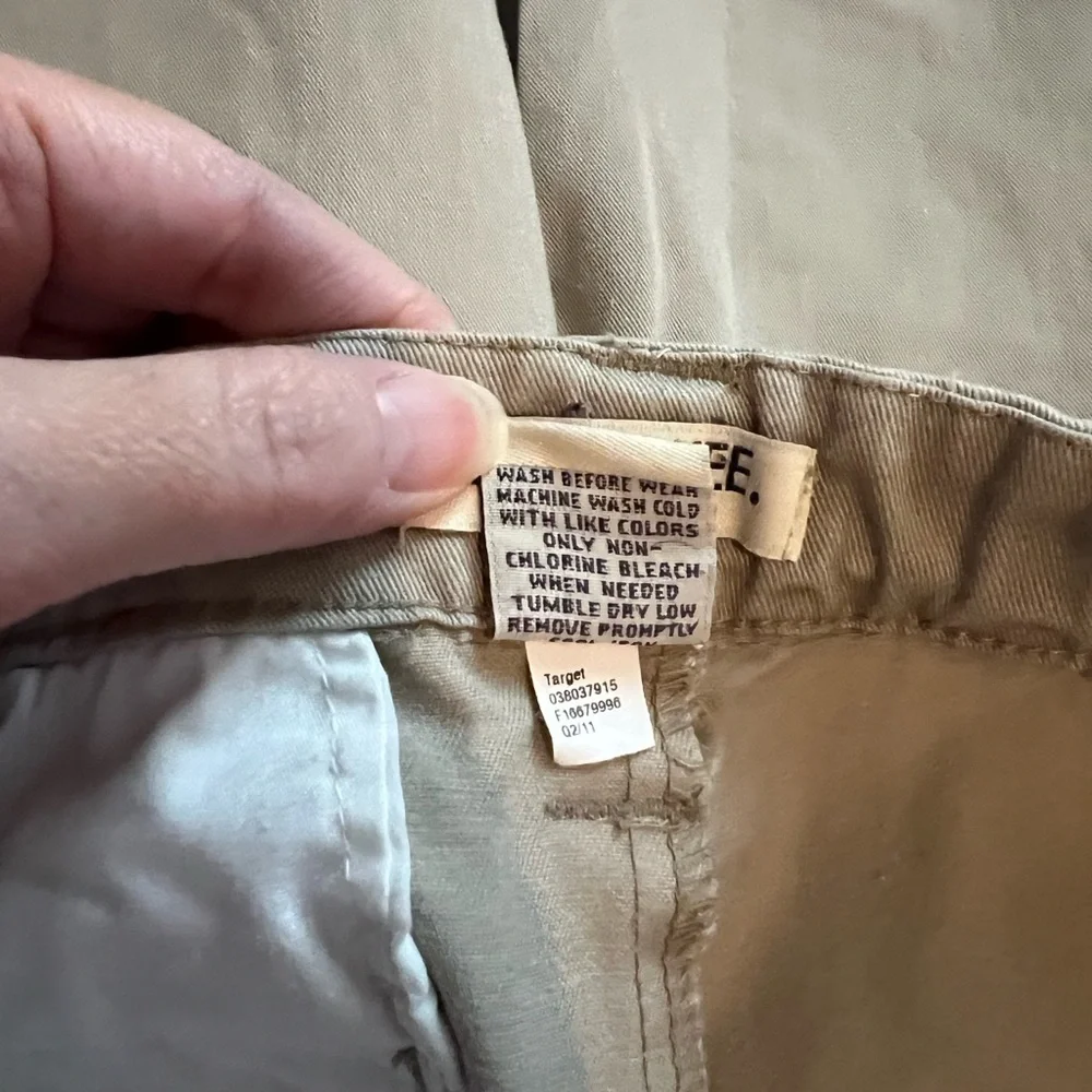 Cherokee Khaki Bermuda Shorts Size 10 Cotton Blend